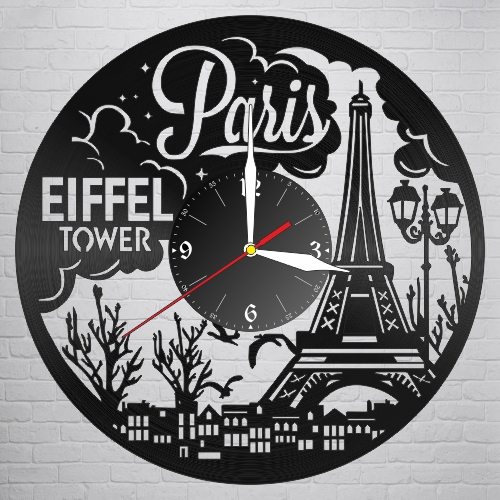 Vinylové hodiny PARIS 6