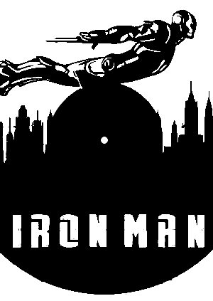 Vinylové hodiny Ironman
