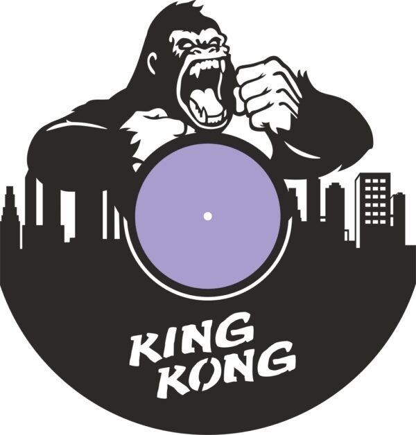 Vinylové hodiny King Kong