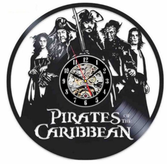 Vinylové hodiny Piráti z Karibiku 1