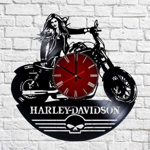Vinylové hodiny Harley Davidson 4
