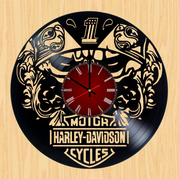Vinylové hodiny Harley Davidson 7