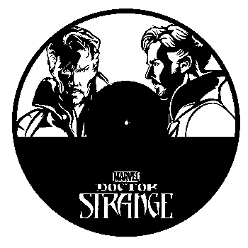 Vinylové hodiny Doctor Strage
