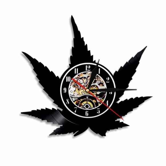 Vinylové hodiny Marihuana
