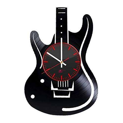 Vinylové hodiny Kytara elektrická