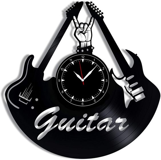 Vinylové hodiny Kytara 2