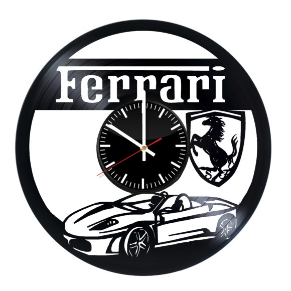 Vinylové hodiny Ferrari
