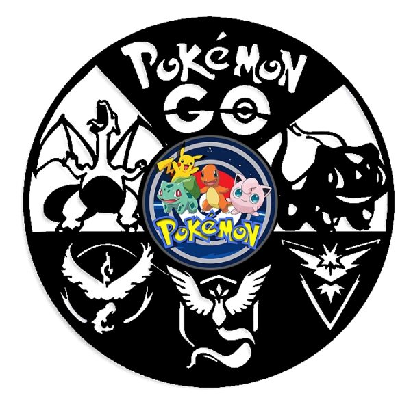 Vinylové hodiny Pokémon 1 vinylclock