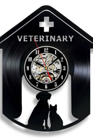 Vinylové hodiny veterinární klinika 5 vinylclock.cz