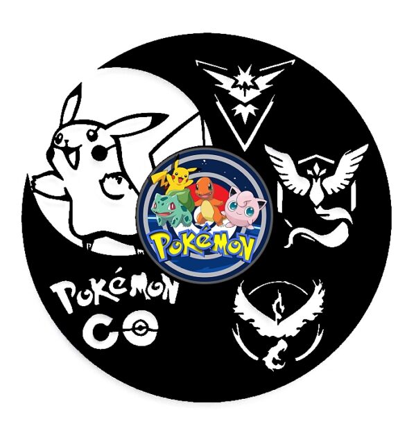 Vinylové hodiny Pokémon 5 www,vinylclock.cz