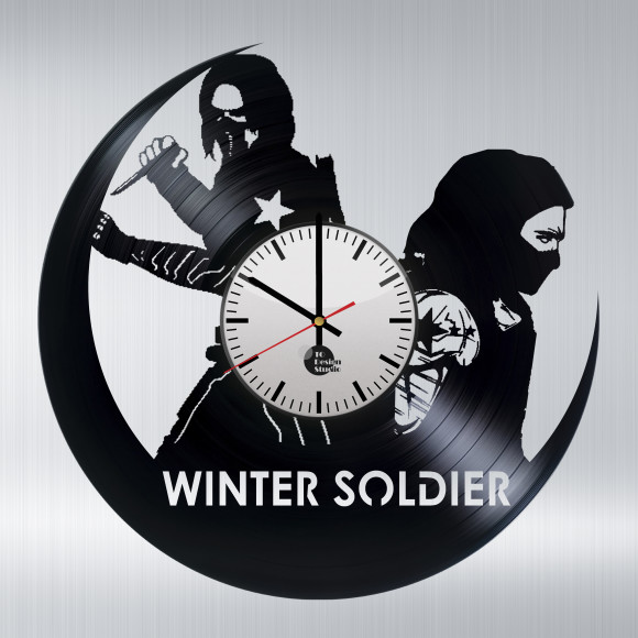 Vinylové hodiny Winter Soldier www.vinylclock.cz