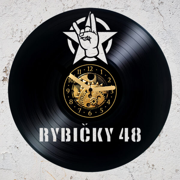 Vinylové hodiny RYBIČKY 48 www.vinylclock.cz