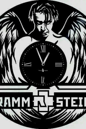 Vinylové hodiny Rammstein 2 www.vinylclock.cz a www.vinylovehodiny.cz