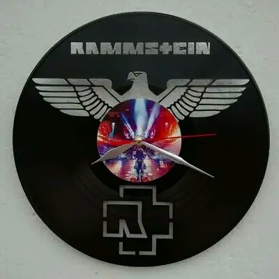 Vinylové hodiny Rammstein 4 www.vinylclock.cz a www.vinylovehodiny.cz