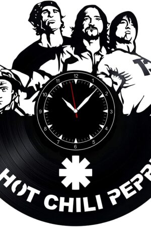 Vinylové hodiny Red Hot Chili Peppers www.vinylclock.cz a www.vinylovehodiny.cz