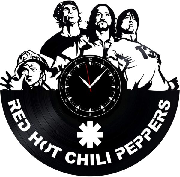 Vinylové hodiny Red Hot Chili Peppers www.vinylclock.cz a www.vinylovehodiny.cz