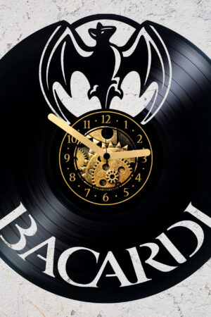 Vinylové hodiny Bacardi  www.vinylclock.cz a www.vinylovehodiny.cz
