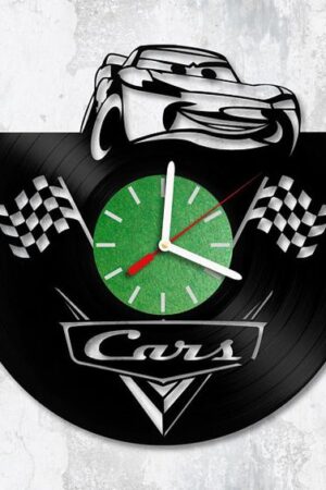 Vinylové hodiny znak CARS - Lightning McQueen  www.vinylclock.cz a www.vinylovehodiny.cz