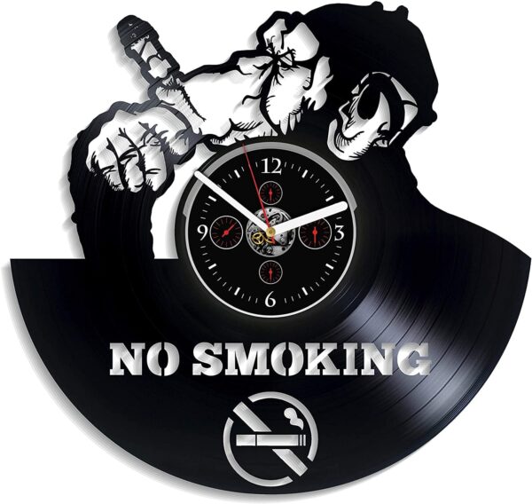 Vinylové hodiny No smoking  www.vinylclock.cz a www.vinylovehodiny.cz