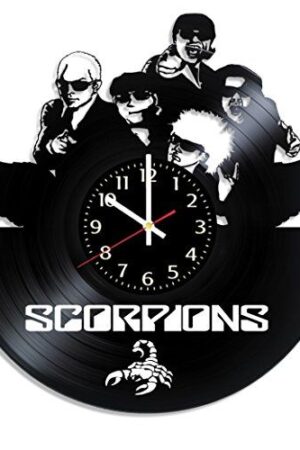 Vinylové hodiny Scorpions www.vinylclock.cz a www.vinylovehodiny.cz